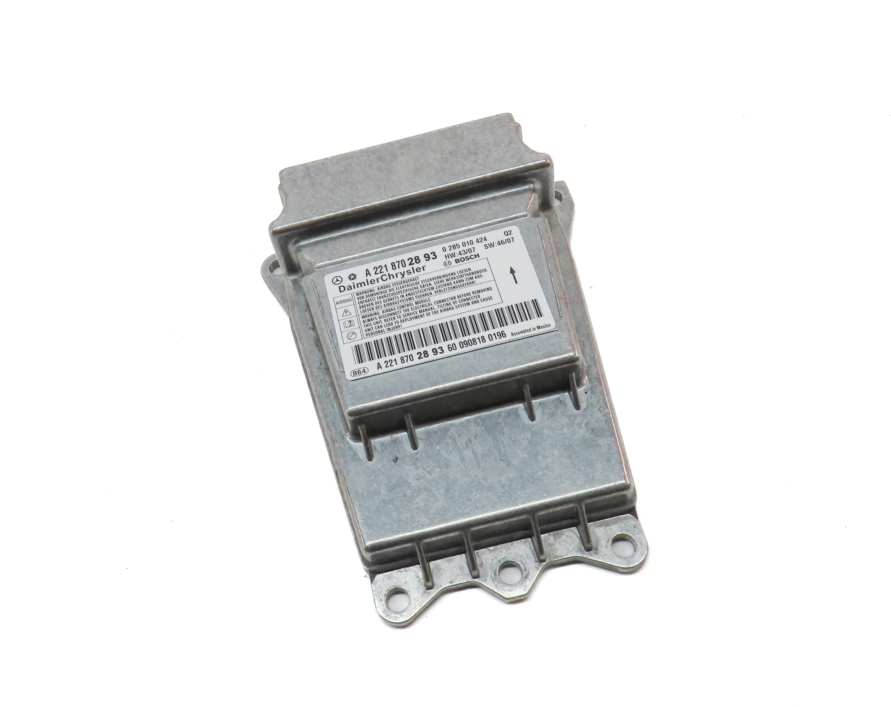 2010-2013 MERCEDES BENZ S400 (W221) HYBRID MAIN PRIMARY SRS BAG CONTROL MODULE — exact item pictured